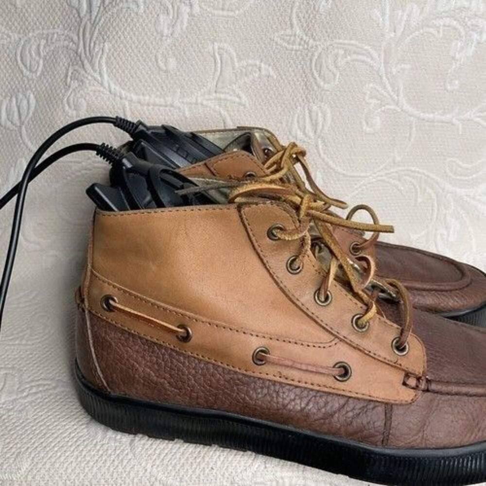 Polo Ralph Lauren Delmont Brown Leather Lace Up Boots Men Size 10.5D - Picture 5 of 10